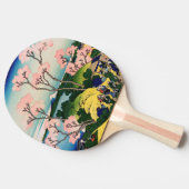 葛飾北斎 - 冨士山五天山、東海道品川 卓球ラケット (横)