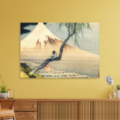 葛飾北斎 - 富士山を見る少年 キャンバスプリント (インサイチュ (リビング))