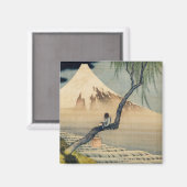 葛飾北斎 - 富士山を見る少年 マグネット (正面/裏面)