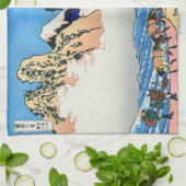 葛飾北斎 – 富士・身延川裏 キッチンタオル (折り畳み)