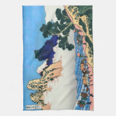 葛飾北斎 – 富士・身延川裏 キッチンタオル (縦)