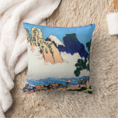 葛飾北斎 – 富士・身延川裏 クッション (ブランケット)