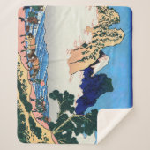 葛飾北斎 – 富士・身延川裏 シェルパブランケット (正面)