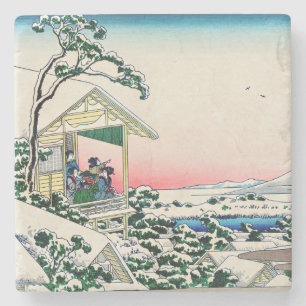 葛飾北斎 – 小石川の茶室 ストーンコースター