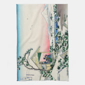 葛飾北斎 – 小石川の茶屋 キッチンタオル (縦)