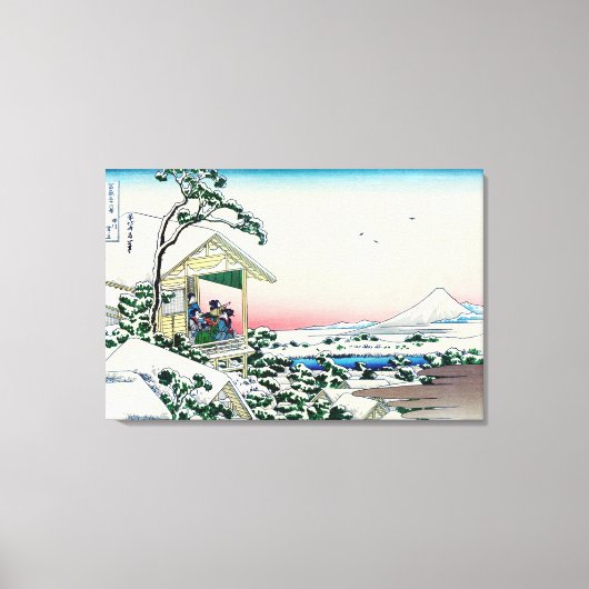 葛飾北斎 – 小石川の茶屋 キャンバスプリント (正面)