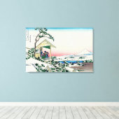 葛飾北斎 – 小石川の茶屋 キャンバスプリント (インサイチュ (ウッドフロア))