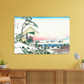 葛飾北斎 – 小石川の茶屋 キャンバスプリント (インサイチュ (リビング))