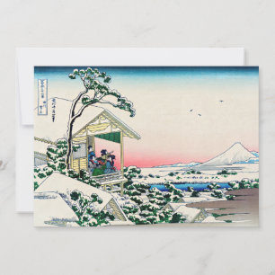 葛飾北斎 – 小石川の茶屋 サンキューカード