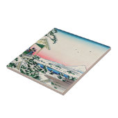 葛飾北斎 – 小石川の茶屋 タイル (側面)