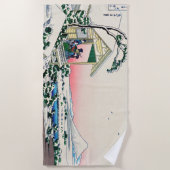 葛飾北斎 – 小石川の茶屋 ビーチタオル (正面)