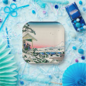 葛飾北斎 – 小石川の茶屋 ペーパープレート (パーティー)