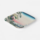 葛飾北斎 – 小石川の茶屋 ペーパープレート (傾斜あり)