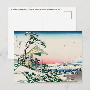 葛飾北斎 – 小石川の茶屋 ポストカード
