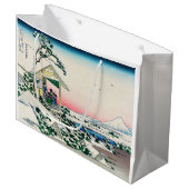 葛飾北斎 – 小石川の茶屋 ラージペーパーバッグ (正面アングル)