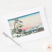 葛飾北斎 – 小石川の茶屋 長方形シール (封筒)