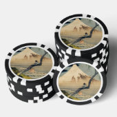 葛飾北斎 - 少年と富士山 ポーカーチップ (積み重ね)