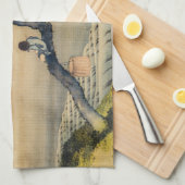 葛飾北斎 – 少年の山富士 キッチンタオル (四つ折り)