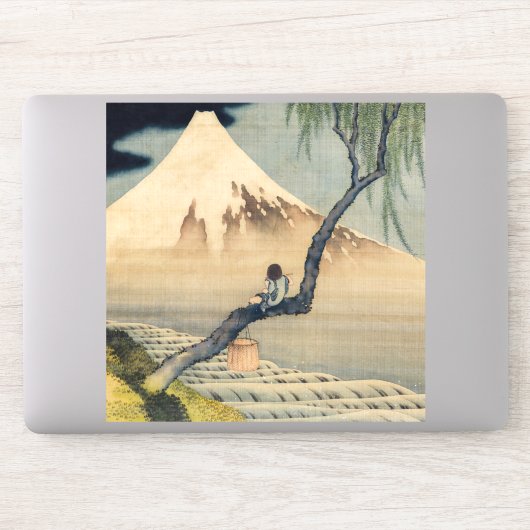 葛飾北斎 – 少年の山富士 シール (コンピューター)