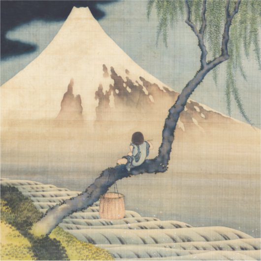 葛飾北斎 – 少年の山富士 シール (正面)