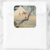 葛飾北斎 – 少年の山富士 スクエアシール (バッグ)