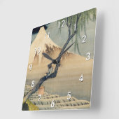 葛飾北斎 – 少年の山富士 スクエア壁時計 (傾斜)