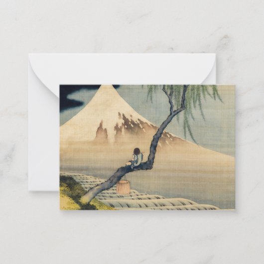 葛飾北斎 – 少年の山富士 ノートカード (正面)