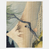 葛飾北斎 – 少年の山富士 フリースブランケット (正面)