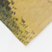 葛飾北斎 – 少年の山富士 フリースブランケット (角)