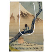 葛飾北斎 – 少年の山富士 ミディアムペーパーバッグ (裏面)