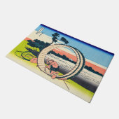 葛飾北斎 – 尾張国富士見原市 ドアマット (アングル)