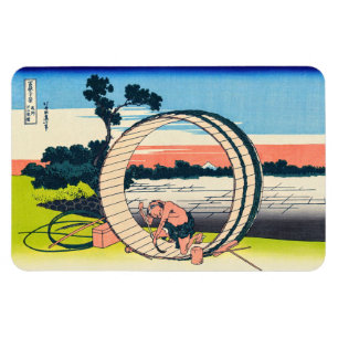 葛飾北斎 – 尾張国富士見原市 マグネット