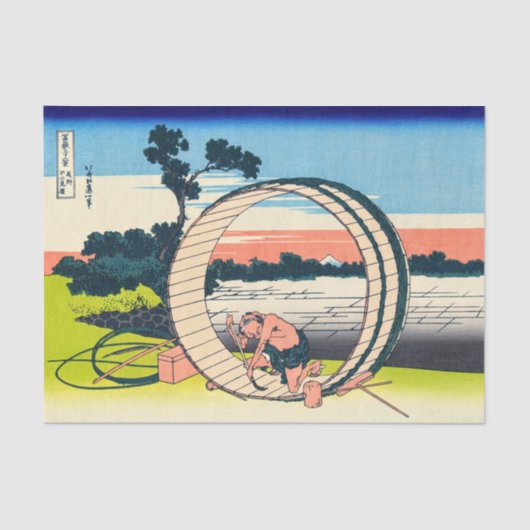 葛飾北斎 – 尾張国富士見原市 薄葉紙 (正面)