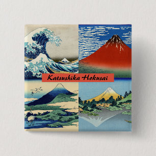 葛飾北斎 – 山富士36景 缶バッジ