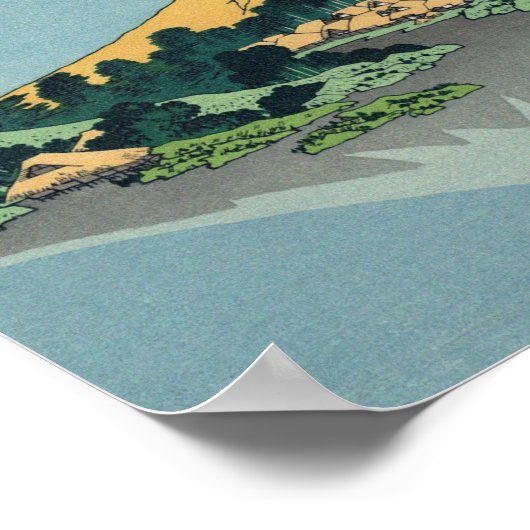 葛飾北斎 – 山富士 ポスター (角)