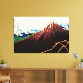 葛飾北斎 – 山頂の稲妻 キャンバスプリント (インサイチュ (リビング))