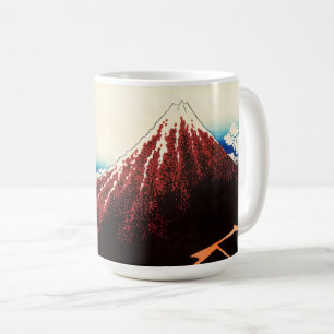 葛飾北斎 – 山頂の稲妻 コーヒーマグカップ