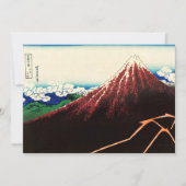 葛飾北斎 – 山頂の稲妻 サンキューカード (正面)