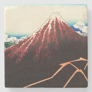 葛飾北斎 – 山頂の稲妻 ストーンコースター