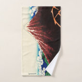 葛飾北斎 – 山頂の稲妻 バスタオルセット (ハンドタオル)