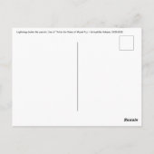 葛飾北斎 – 山頂の稲妻 ポストカード (裏面)