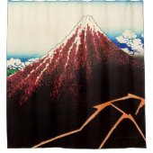葛飾北斎 - 峰の下の落雷 シャワーカーテン (正面)