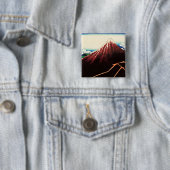 葛飾北斎 - 峰の下の落雷 缶バッジ (インサイチュ)