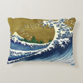 葛飾北斎 - 彩色大波 アクセントクッション (裏面)