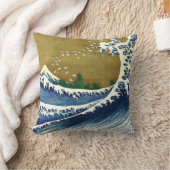 葛飾北斎 - 彩色大波 クッション (ブランケット)