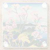 葛飾北斎 – 御殿山、東海道、品川 ガラスコースター (裏面)