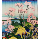 葛飾北斎 – 御殿山、東海道、品川 シャワーカーテン (正面)