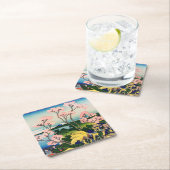 葛飾北斎 – 御殿山、東海道、品川 スクエアペーパーコースター (インサイチュ)