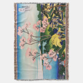 葛飾北斎 – 御殿山、東海道、品川 スローブランケット (正面縦)