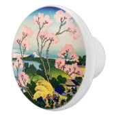 葛飾北斎 – 御殿山、東海道、品川 セラミックノブ (右)